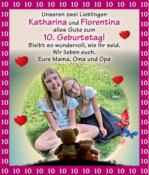 10. Geburtstag Katharina und Florentina Bild