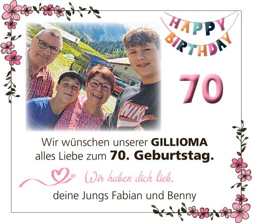 GILLIOMA 70. Geburtstag
