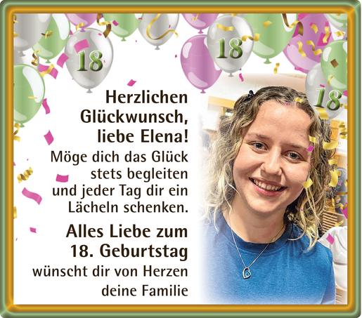 18. Geburtstag Elena Bild