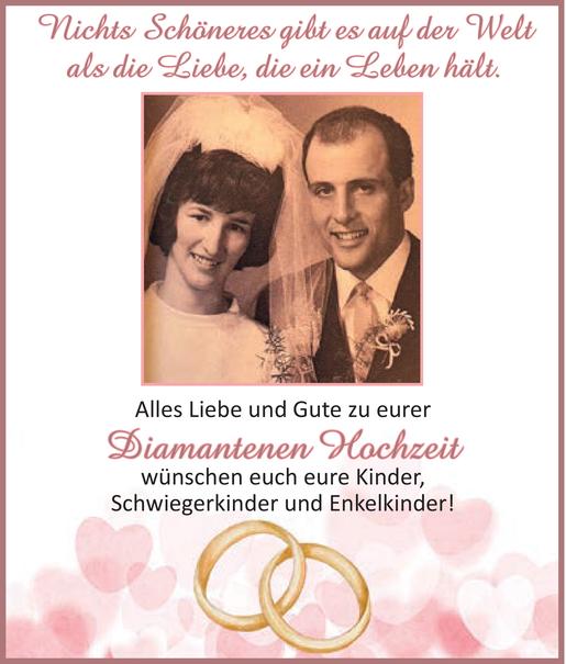 Diamantene Hochzeit Bild