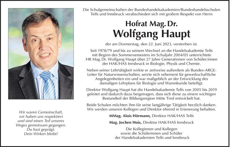 Wolfgang Haupt Bild