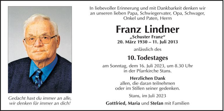 Franz Lindner Bild