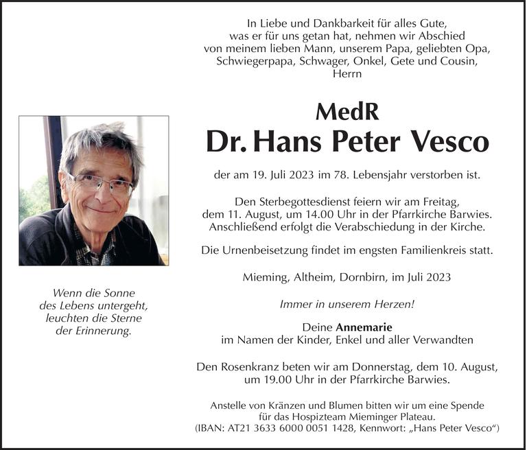 Hans Peter Vesco Bild