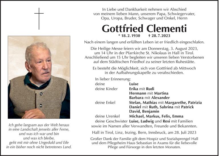 Gottfried Clementi Bild