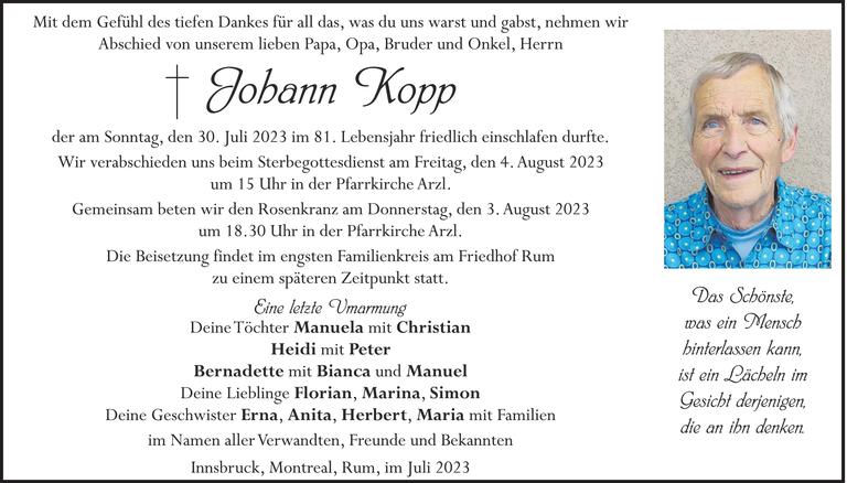 Johann Kopp Bild
