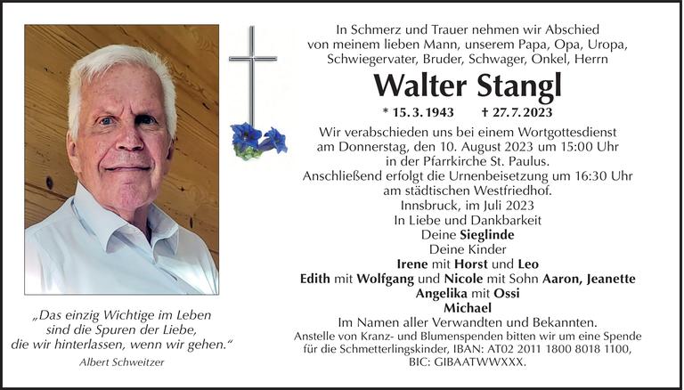 Walter Stangl Bild