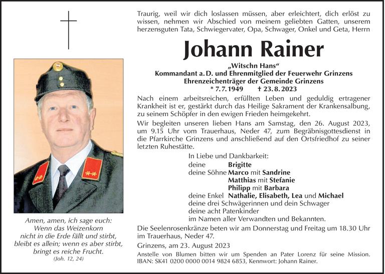 Johann Rainer Bild