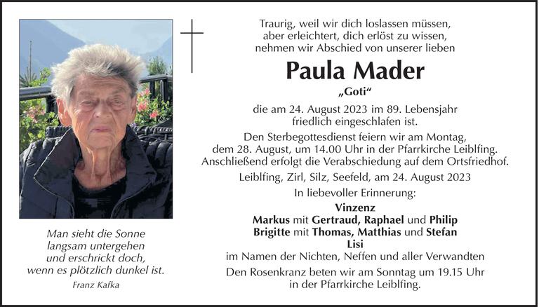Paula Mader Bild