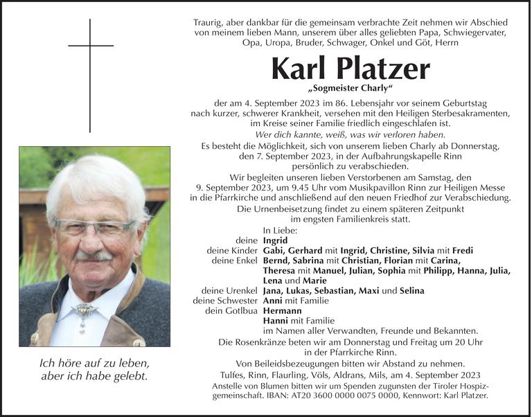Karl Platzer Bild