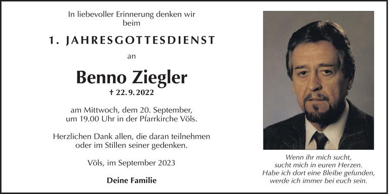 Benno Ziegler Bild