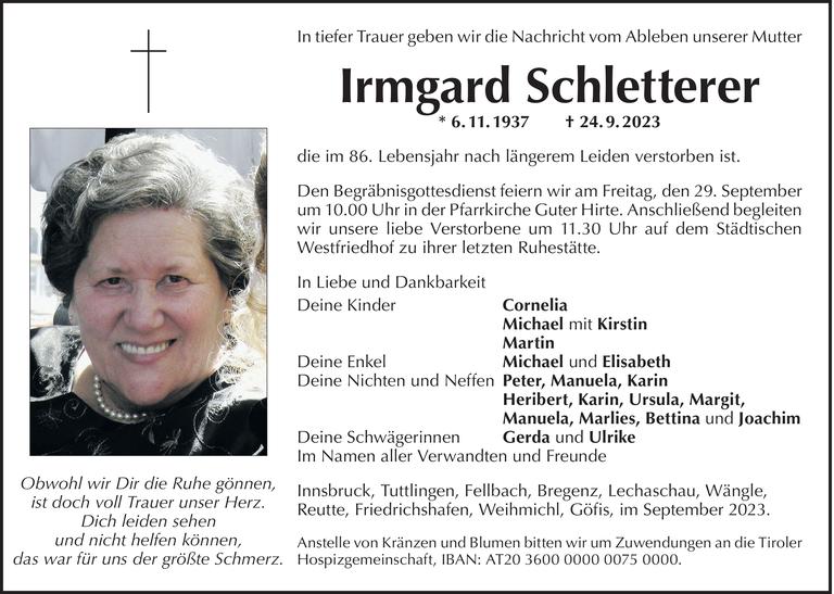 Irmgard Schletterer Bild