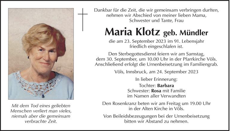Maria  Klotz