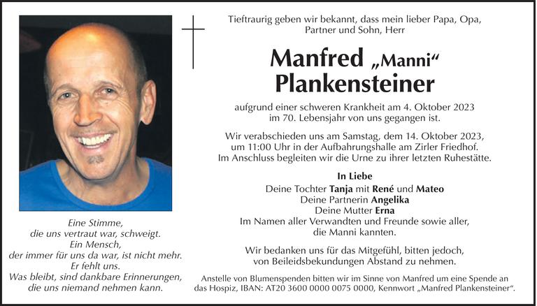 Manfred Plankensteiner  Bild
