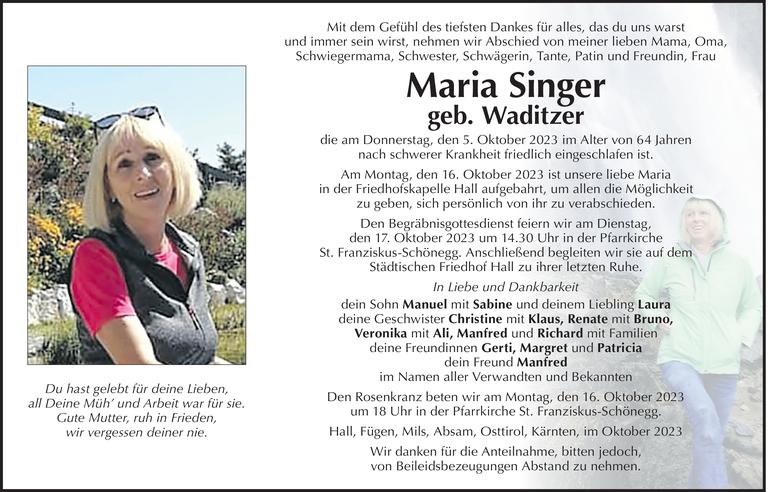 Maria  Singer Bild