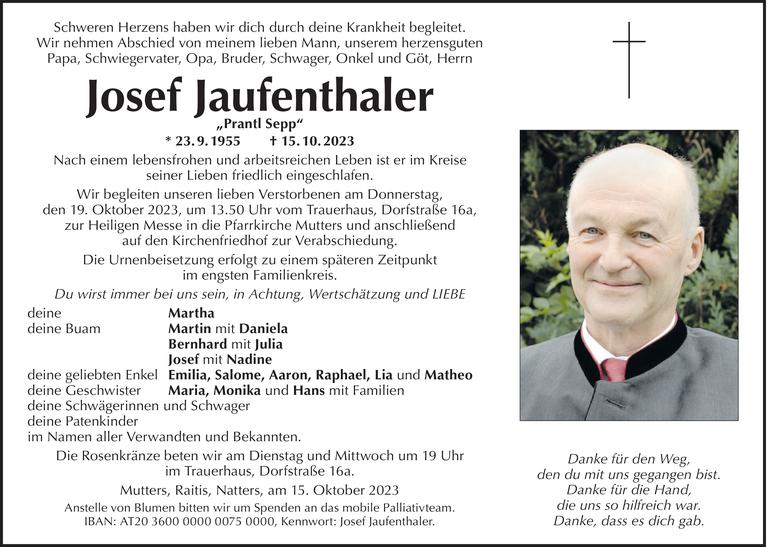 Josef Jaufenthaler Bild