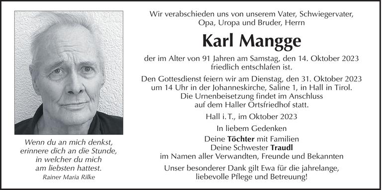 Karl Mangge Bild