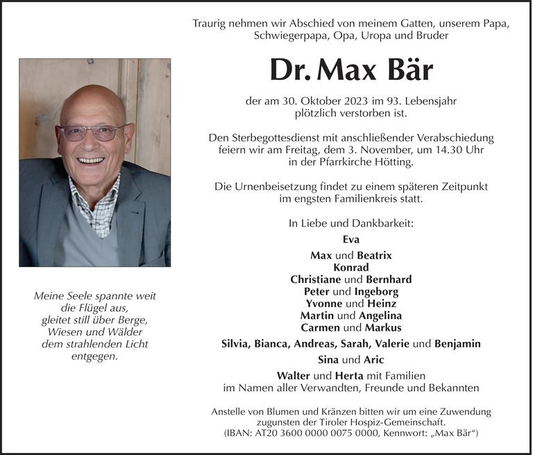 Max Bär Bild