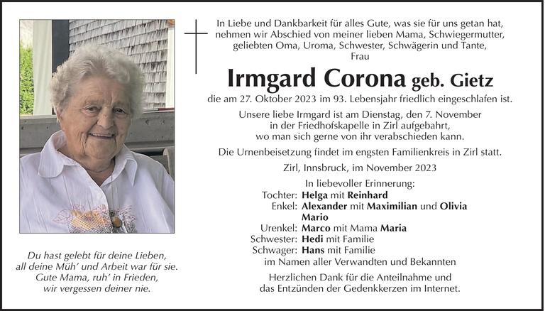 Irmgard Corona Bild