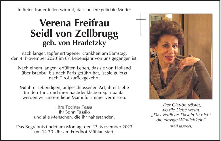 Verena Freifrau  Seidl von Zellbrugg Bild