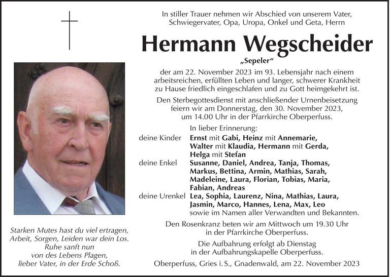 Hermann Wegscheider Bild