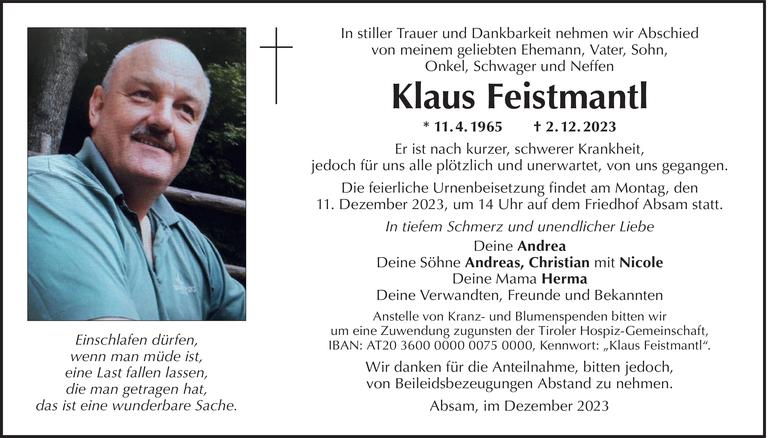 Klaus Feistmantl Bild