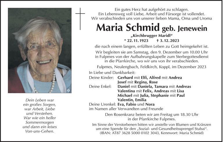 Maria Schmid Bild