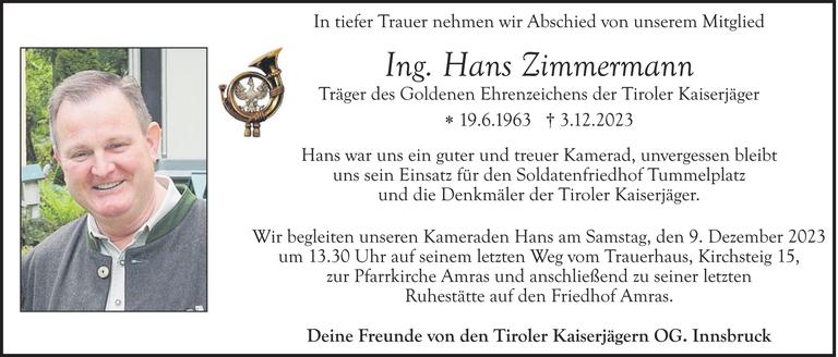 Hans Zimmermann Bild