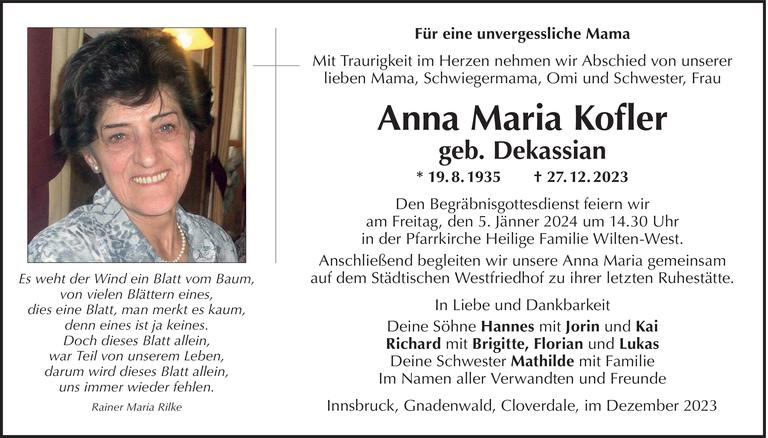 Anna Maria Kofler Bild