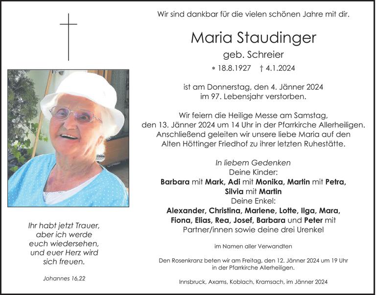 Maria Staudinger Bild