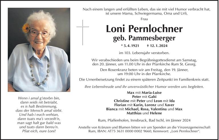 Loni Pernlochner Bild
