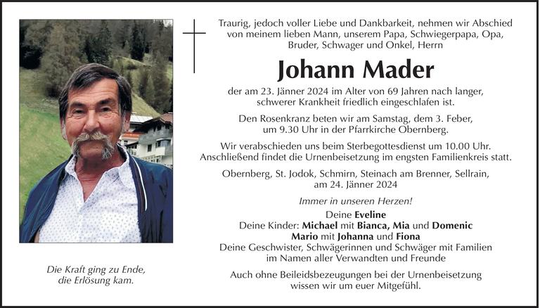 Johann Mader Bild