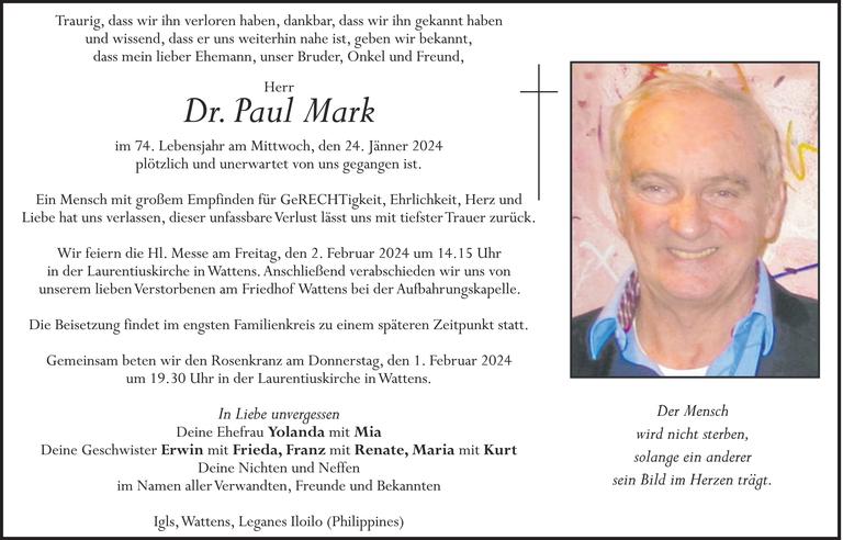 undefined von Paul Mark vom 24.01.2024 | Tiroler Tageszeitung