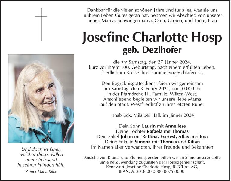 Josefine Charlotte  Hosp Bild