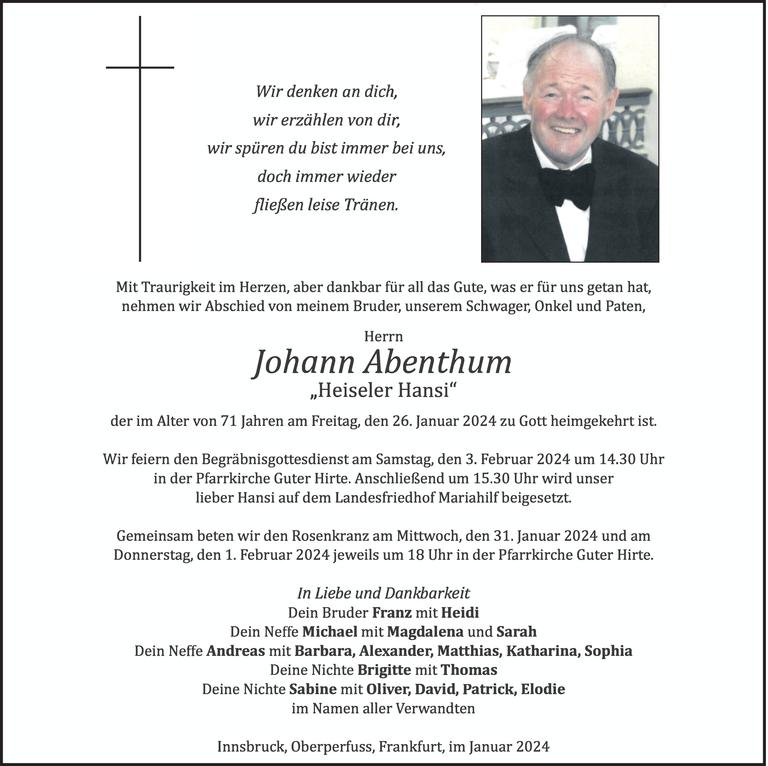 Johann Abenthum Bild