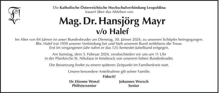 Hansjörg Mayr Bild