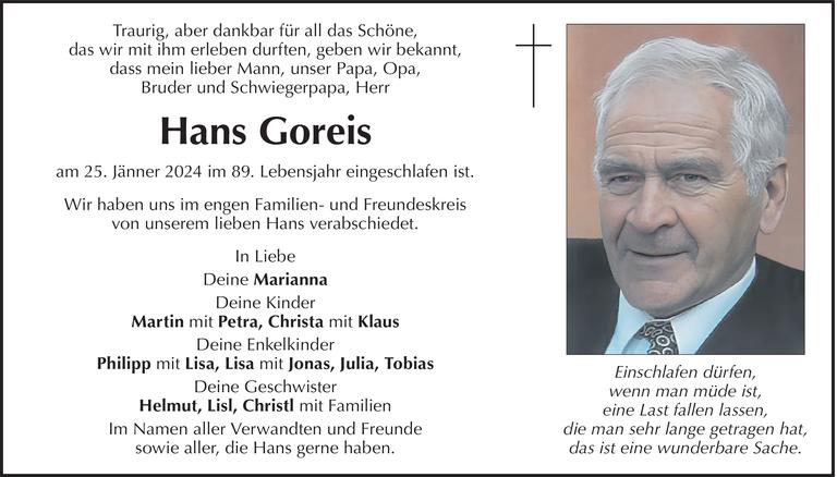 Johann Goreis Bild