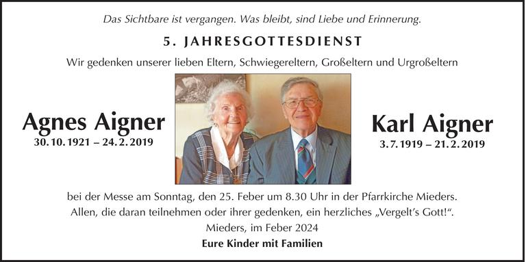Agnes und Karl Aigner Bild