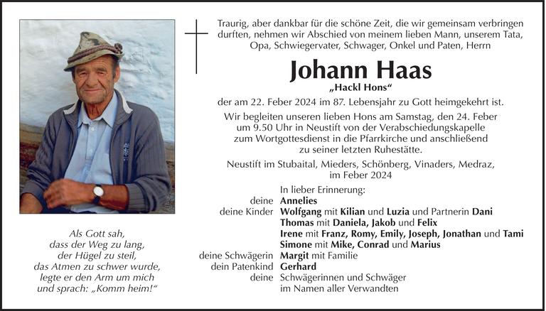 Johann Haas Bild