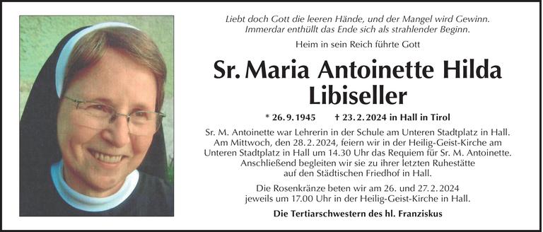 Sr. Maria Antoinette Hilda Libiseller Bild