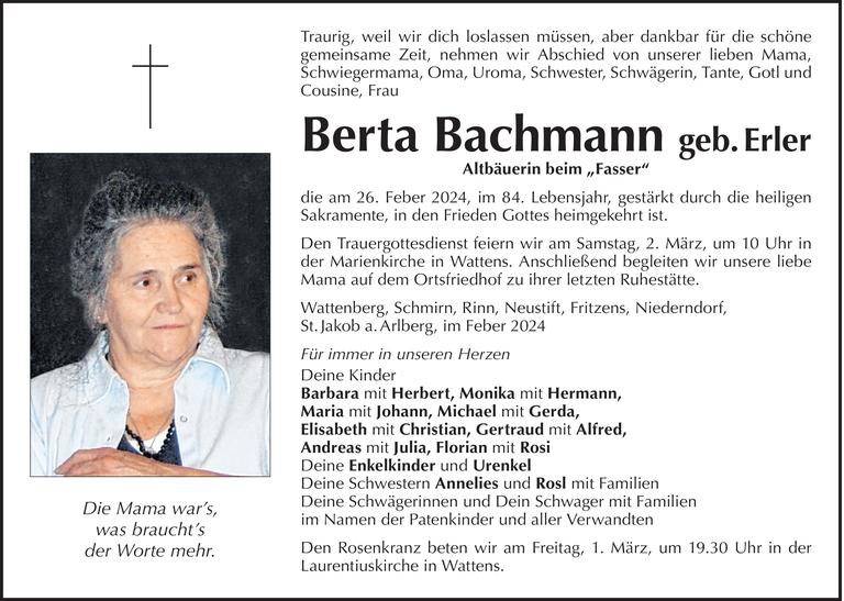 Berta Bachmann Bild