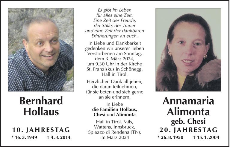 Annamaria und Bernhard Alimonta und Hollaus Bild