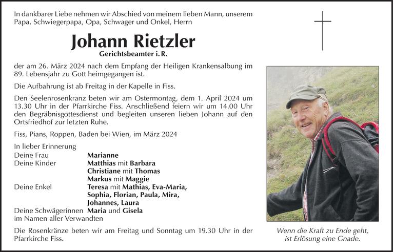 Johann Rietzler Bild
