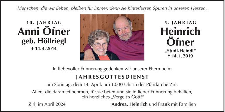 Anni und Heinrich Öfner Bild