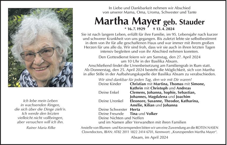Martha Mayer Bild