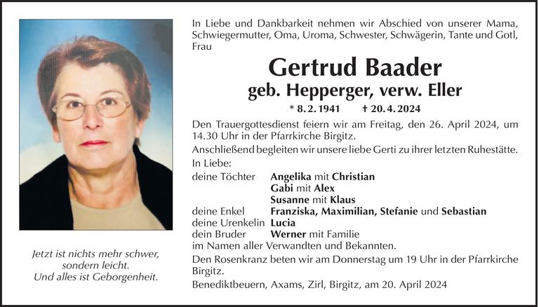 Gertrud  Baader