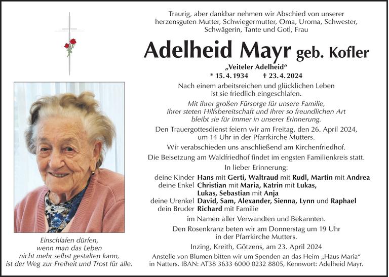 Adelheid Mayr Bild