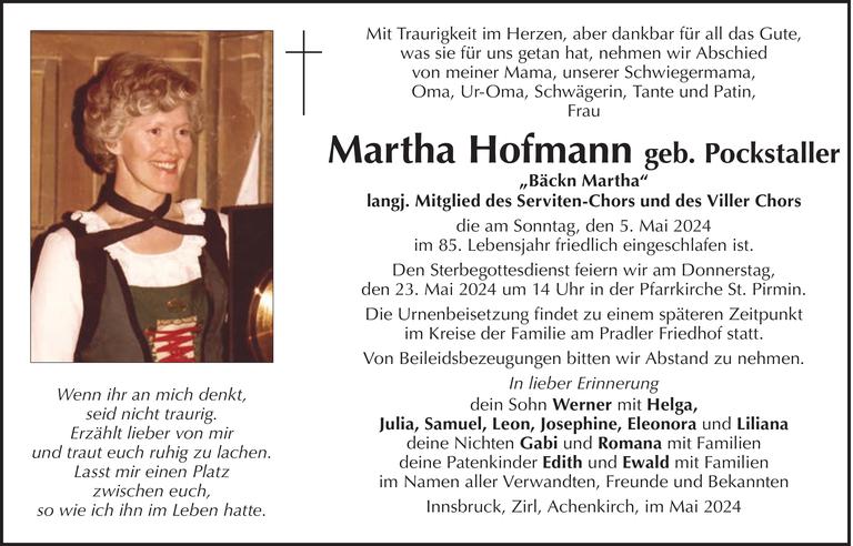Martha Hofmann  Bild