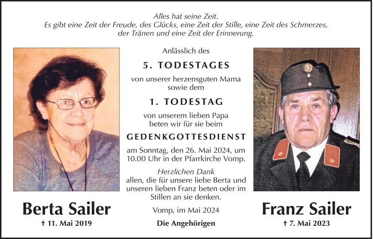 Berta und Franz Sailer Bild