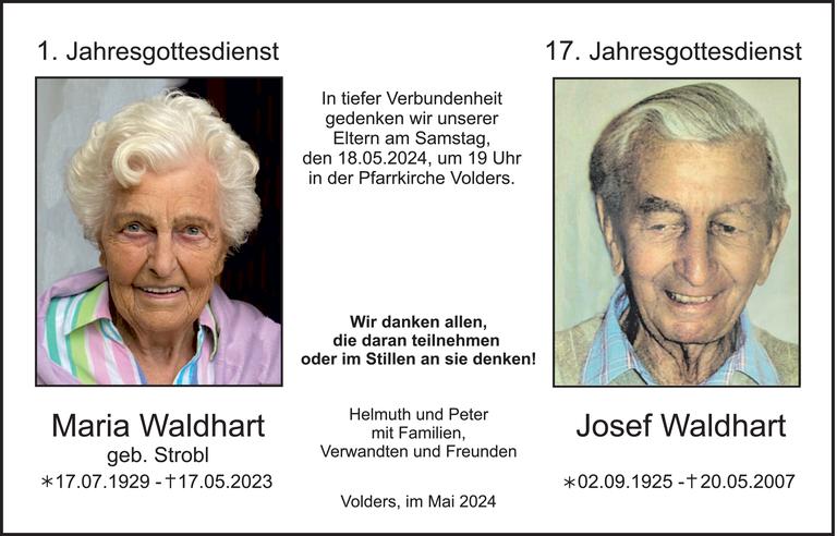 Maria und Josef Waldhart  Bild