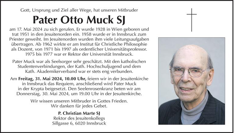Pater Otto Muck SJ Bild